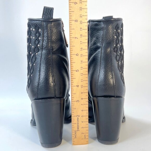 Cuadra Women Western Boots Black Leather Ankle Booties Size MEX25.5 US7.5 - Picture 4 of 13